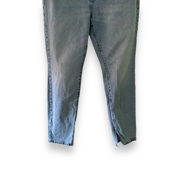 Good American Good Classic Jeans in Indigo267 High Rise Split Hem Size 14/32 - Picture 5 of 14